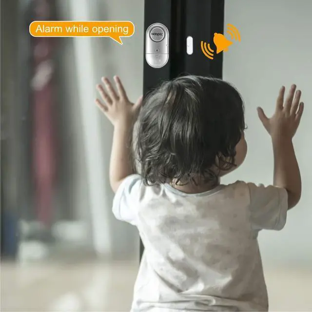 Alt view image 6 of 7 - Door Alarms When Opened 4 Pack, New Version with Two Volume Levels, Window Alarm Sensors for Kids Safety Burglar Intruder Entry Alert, DIY Home Security, Battery Operated