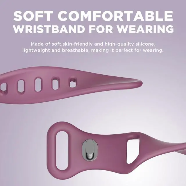 Alt view image 4 of 7 - Silicone Wristband Compatible with Plaud NotePin Voice Recorder,PC Case with Adjustable Wearable Strap for Plaud NotePin S (2025),Lightweight Replacement Strap Secure Fit Accessories (Purple)