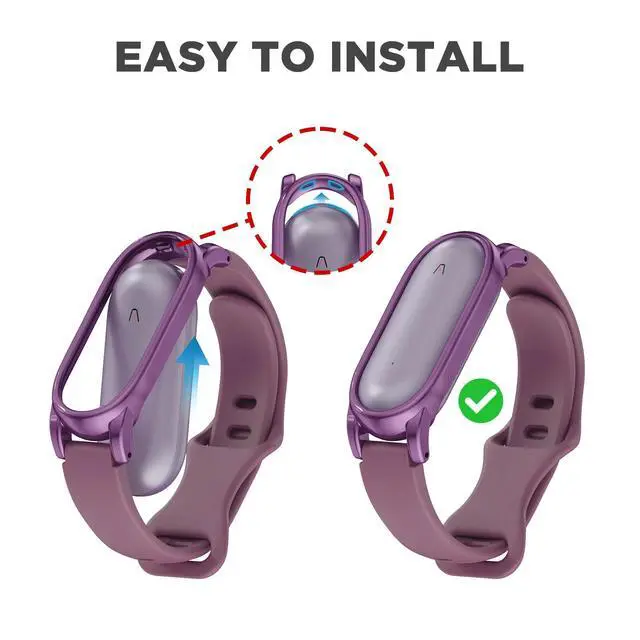 Alt view image 7 of 7 - Silicone Wristband Compatible with Plaud NotePin Voice Recorder,PC Case with Adjustable Wearable Strap for Plaud NotePin S (2025),Lightweight Replacement Strap Secure Fit Accessories (Purple)