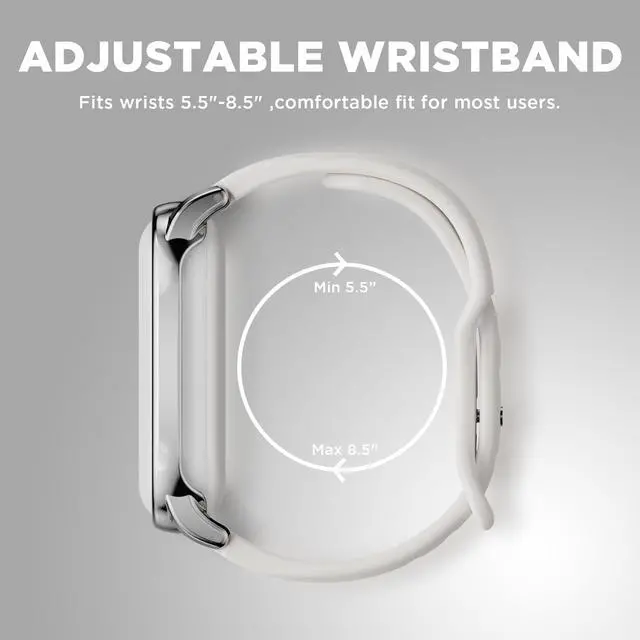 Alt view image 6 of 7 - Silicone Wristband Compatible with Plaud NotePin Voice Recorder,PC Case with Adjustable Wearable Strap for Plaud NotePin S (2025),Lightweight Replacement Strap Secure Fit Accessories (Starlight)