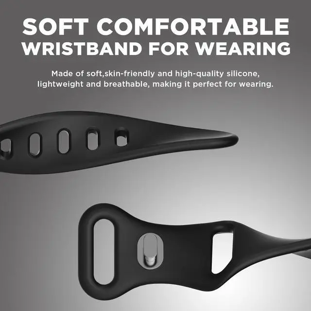 Alt view image 4 of 7 - Silicone Wristband Compatible with Plaud NotePin Voice Recorder,PC Case with Adjustable Wearable Strap for Plaud NotePin S (2025),Lightweight Replacement Strap Secure Fit Accessories (Black)
