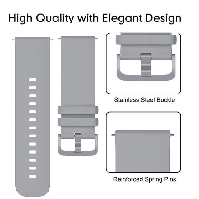 Alt view image 6 of 7 - Compatible with Dyurwa P97 Smart Watch Band, Classic Watch Bands Soft Silicone Bands Bracelet Sports Strap Compatible for Soudorv P97, Dyurwa P97 Smart Watch