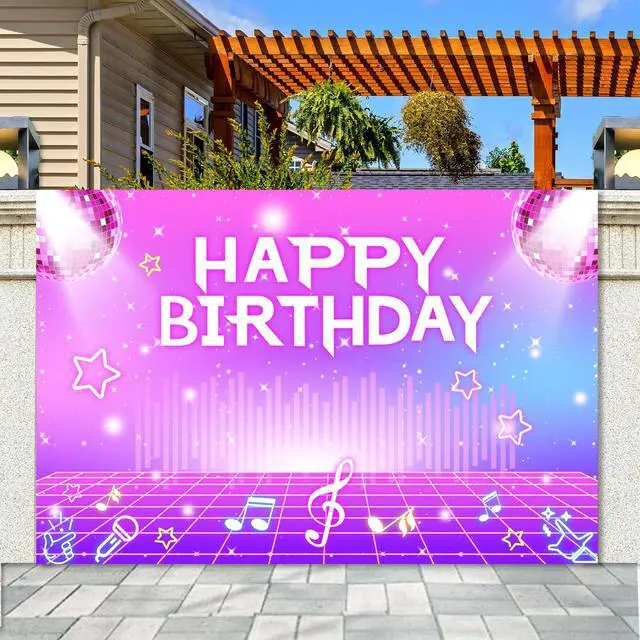 Alt view image 3 of 7 - Kpop Hunters Birthday Party Decorations Backdrop Banner, Music Themed Singer Backdrop Photography Background for Birthday Party Favors Supplies- 3 x5ft