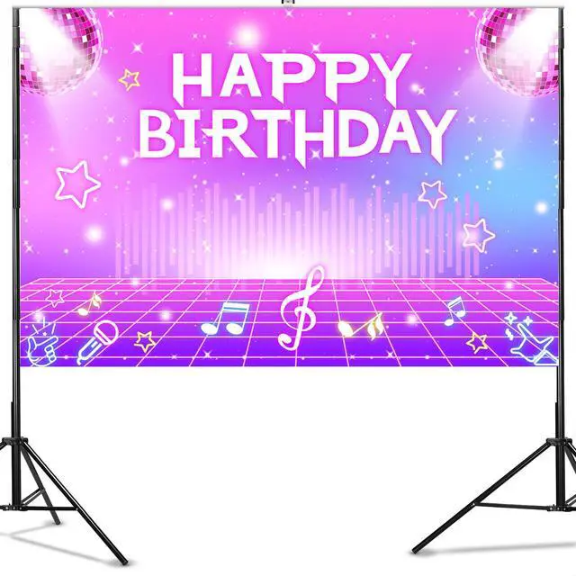 Alt view image 7 of 7 - Kpop Hunters Birthday Party Decorations Backdrop Banner, Music Themed Singer Backdrop Photography Background for Birthday Party Favors Supplies- 3 x5ft