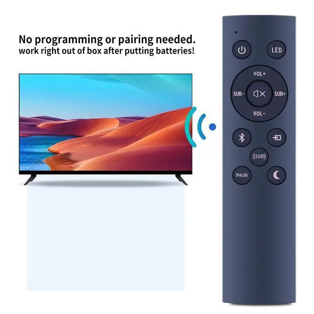 Alt view image 3 of 6 - New 1067744 Replacement Remote Control for Klipsch Soundbar R-4B II, RSB-11, BAR 40, RSB-14, R4B, Cinema 400 2.1 Sound Bar