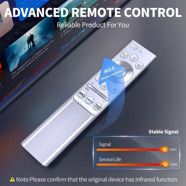 Alt view image 5 of 7 - BN59-01346A Replacement Voice Remote for Samsung The Terrace Partial Sun TV, Compatible Models QN75LST7TAFXZA QN65LST9TAFXZA QN55LST7TAFXZA QN75LST9TAFXZA QN65LST7TAFXZA QN55LST7TAF QN65LST7TAF