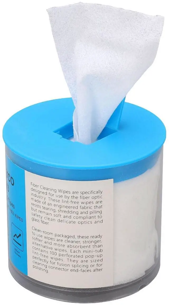 Main image of Optical Fiber Cleaning Wipes 180 Pieces Per Box Fiber Optic Connector Wipes and Optical Fiber End Cleaning Paper for Dust and Fiber Cable Connectors