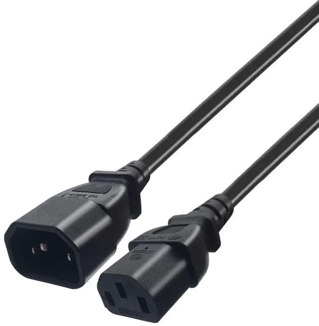 Main image of 2m IEC320 C14 to C13 Power Cord 3×0.75mm² Server PDU Cable | PVC sheath, oxygen free copper core, fit server rack, UPS, PC and office devices