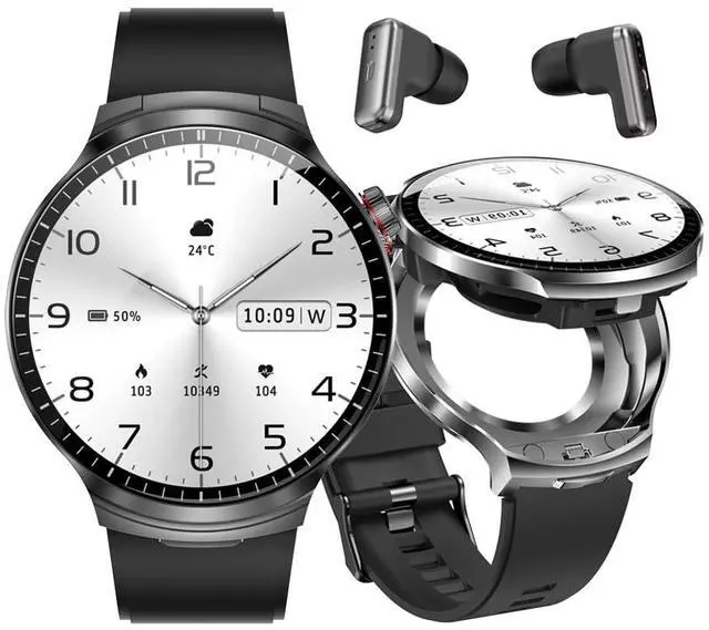 Main image of Smart Watch with Earbuds, 2 in 1 Bluetooth Smart Watch, 1.85" HD IPS Screen Smartwatch for Men Women, Fitness Tracker Long Time Standby Men Women Sports Smartwatch