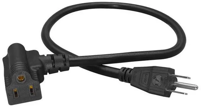 Main image of 0.64M/2FT NEMA 5-15P to 5-15R+C5 Piggyback Power Cord SJT 14AWG | PVC outer jacket, stable power output, tidy wiring, durable for limited space equipment