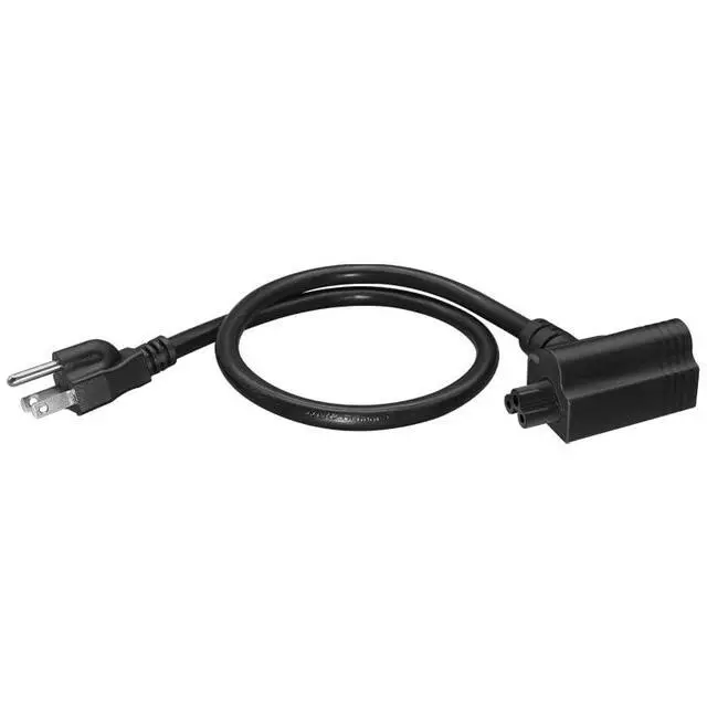 Alt view image 3 of 6 - 0.64M/2FT NEMA 5-15P to 5-15R+C5 Piggyback Power Cord SJT 14AWG | PVC outer jacket, stable power output, tidy wiring, durable for limited space equipment