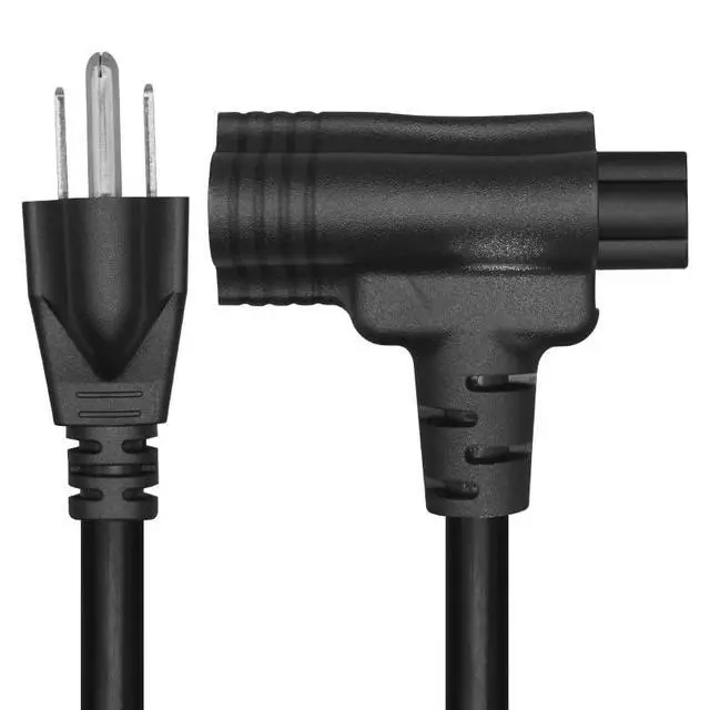 Alt view image 4 of 6 - 0.64M/2FT NEMA 5-15P to 5-15R+C5 Piggyback Power Cord SJT 14AWG | PVC outer jacket, stable power output, tidy wiring, durable for limited space equipment