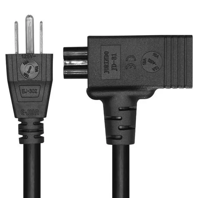 Alt view image 5 of 6 - 0.64M/2FT NEMA 5-15P to 5-15R+C5 Piggyback Power Cord SJT 14AWG | PVC outer jacket, stable power output, tidy wiring, durable for limited space equipment