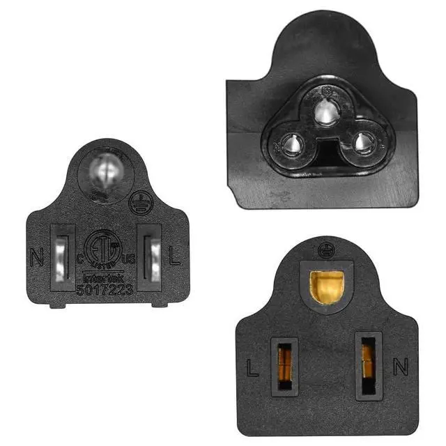 Alt view image 6 of 6 - 0.64M/2FT NEMA 5-15P to 5-15R+C5 Piggyback Power Cord SJT 14AWG | PVC outer jacket, stable power output, tidy wiring, durable for limited space equipment
