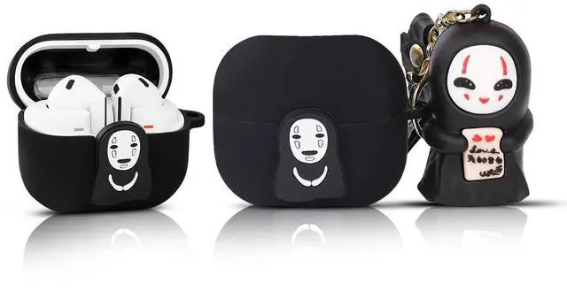 Main image of Case for Samsung Galaxy Buds 3 and for Galaxy Buds 3 Pro Earbuds with Doll and Carabiner, Silicone Charging Shockproof Protective Cover with Cartoon Skin Design for Man Woman Teen (Faceless)