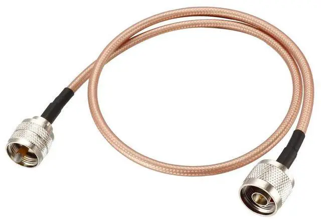 Main image of UHF (PL259) Male to N-Type Male Antenna Cable RG400 Coax Cable 0.46M/1.5Ft Without Notch
