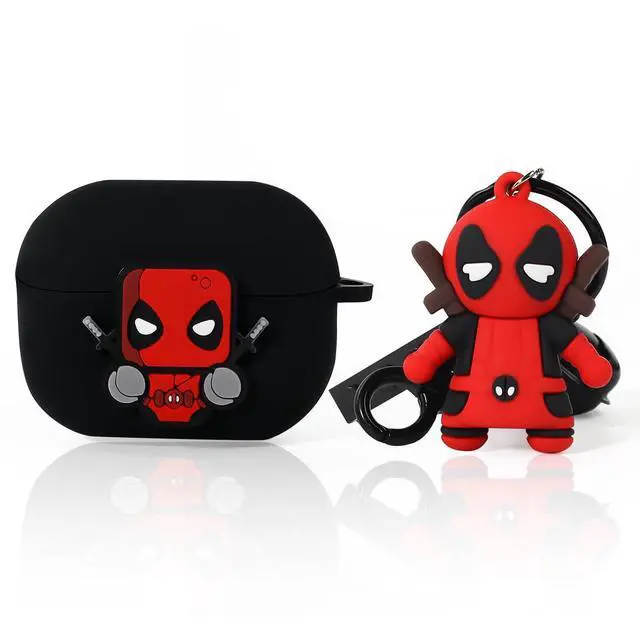 Alt view image 2 of 2 - Case for Samsung Galaxy Buds 3 and for Galaxy Buds 3 Pro Earbuds with Doll and Carabiner, Silicone Charging Shockproof Protective Cover with Cartoon Skin Design for Man Woman Teen