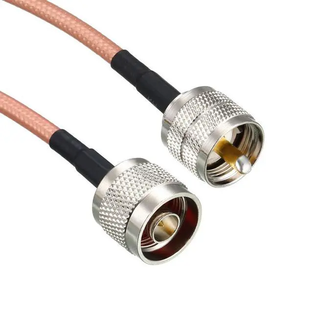 Alt view image 3 of 4 - UHF (PL259) Male to N-Type Male Antenna Cable RG400 Coax Cable 0.46M/1.5Ft Without Notch