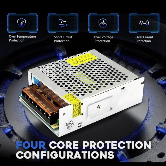 Alt view image 3 of 7 - 110V AC to DC 12V Converter 120V to 12V 10A 120W Power Supply | AC to DC Converter 12V 10A 120W Switch Power Supply for CCTV Camera System, 3D Printer, LED Strip, PCP Air Pump