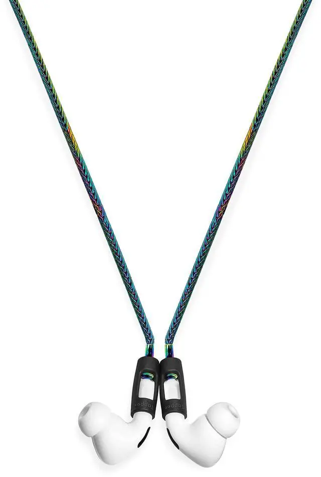 Alt view image 2 of 5 - Oil Gradient Plated Foxtail Chain for AirPods and AirPods Pro