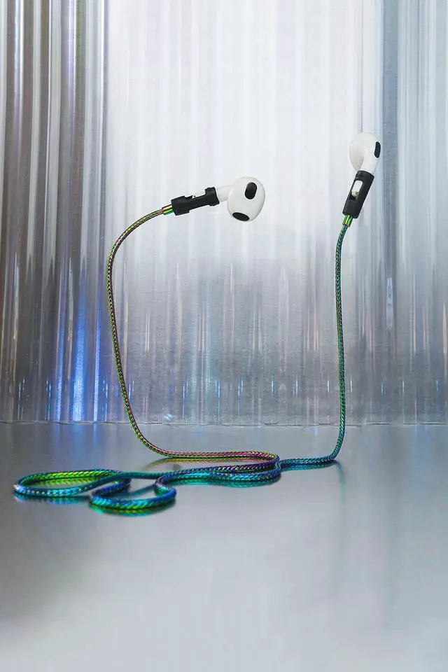 Alt view image 4 of 5 - Oil Gradient Plated Foxtail Chain for AirPods and AirPods Pro