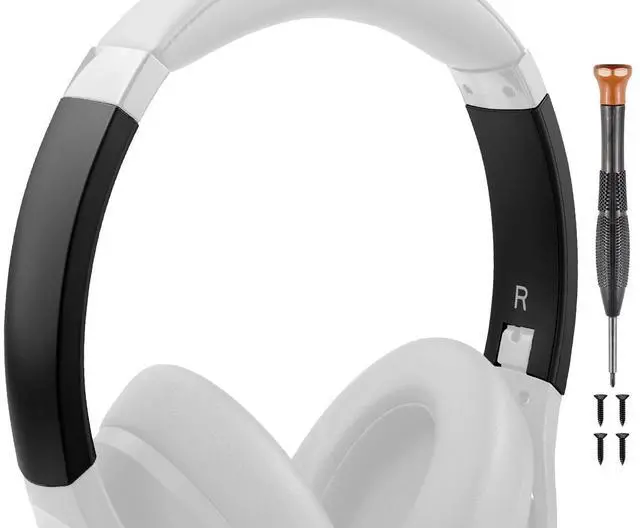 Main image of Headband Side Cover Slider Outer & Inner for Anker Soundcore Life 2 (Not fit Life 2 Neo)/Q20/Q20+/Q20I/Q20BT Headphones, Replacement Head Band Repair Part Accessories Kit - Black