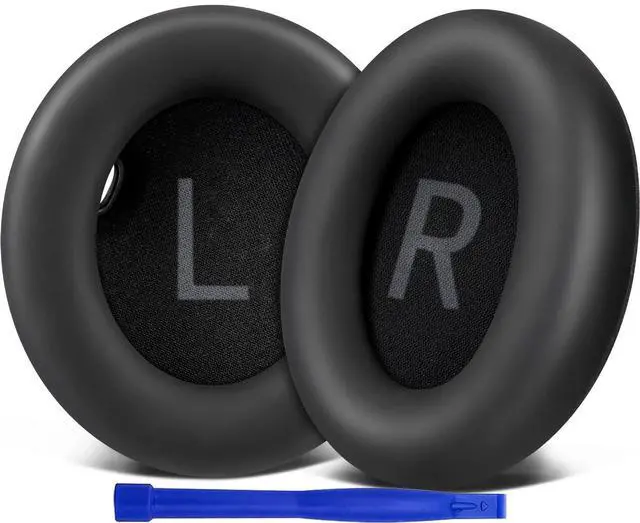 Main image of Earpads Replacement for Anker Soundcore Space One (S1) Headphones, Not for Space One Pro, Ear Pads Cushions with Softer Protein Leather, Noise Isolation Foam - Black