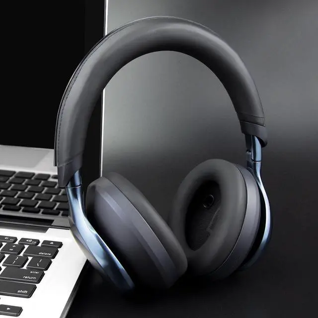 Alt view image 3 of 6 - Earpads Replacement for Anker Soundcore Space One (S1) Headphones, Not for Space One Pro, Ear Pads Cushions with Softer Protein Leather, Noise Isolation Foam - Black