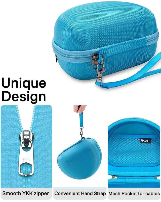 Alt view image 3 of 6 - Hard Storage Case Compatible with Skullcandy Crusher Over-Ear Headphones, for TOZO HT3 Headphones and More Foldable Headset, Travel Carrying Bag. (Case Only) (Blue)