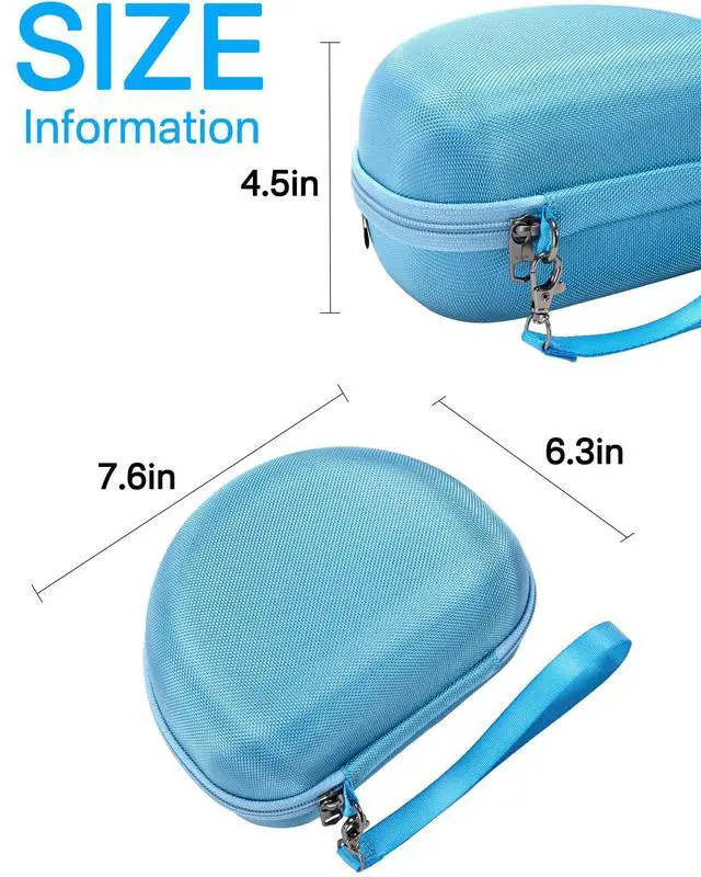 Alt view image 5 of 6 - Hard Storage Case Compatible with Skullcandy Crusher Over-Ear Headphones, for TOZO HT3 Headphones and More Foldable Headset, Travel Carrying Bag. (Case Only) (Blue)