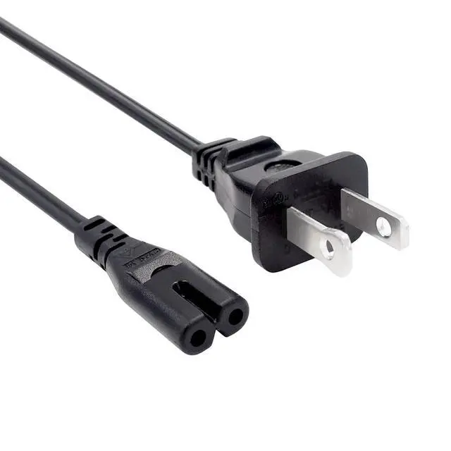 Alt view image 3 of 6 - 8ft 2 Prong Power Cord Replacement for Echo Studio High-Fidelity Smart Speaker AC Power Cord IEC C7 Cable