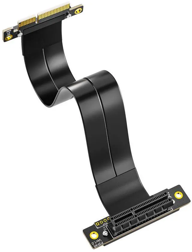 Main image of PCIe 3.0 x4 Extension Cable, Male Straight to Female 90° Right-Angle for GPU/SSD/Server, Model P322MF1515, 15cm/0.49ft