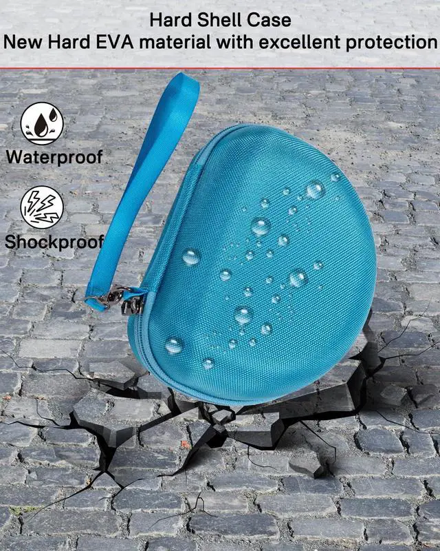 Alt view image 6 of 6 - Hard Storage Case Compatible with Skullcandy Crusher Over-Ear Headphones, for TOZO HT3 Headphones and More Foldable Headset, Travel Carrying Bag. (Case Only) (Blue)