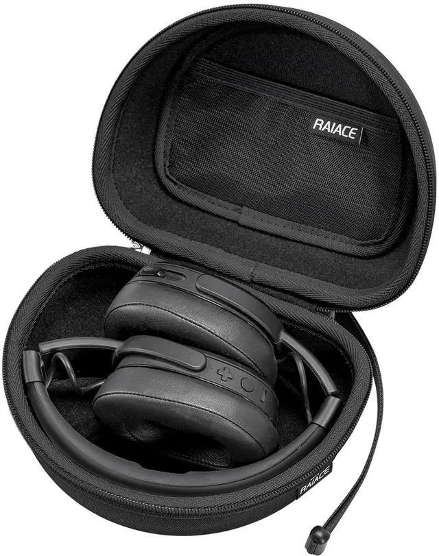 Main image of Hard Storage Case Compatible with Skullcandy Crusher Over-Ear Headphones, for TOZO HT3 Headphones and More Foldable Headset, Travel Carrying Bag. (Case Only)-Black(Black Lining)