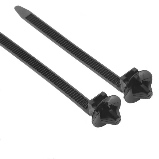 Alt view image 2 of 5 - 30 Pcs Car Wire Tie Straps Nylon Push Mount Clips Cable Tie Fixed Clamps Fastening Zip Strap Self-locking Plastic Tie Wrap Fasteners Universal (Length:3-3/4" Width:3/8")