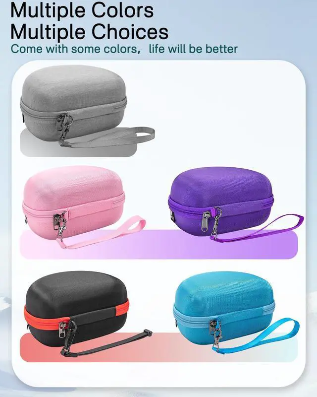 Alt view image 4 of 6 - Hard Storage Case Compatible with Skullcandy Crusher Over-Ear Headphones, for TOZO HT3 Headphones and More Foldable Headset, Travel Carrying Bag. (Case Only) (Blue)