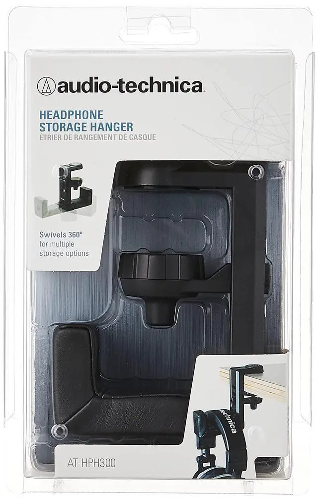 Alt view image 3 of 5 - AT-HPH300 Headphone Hanger Accessory