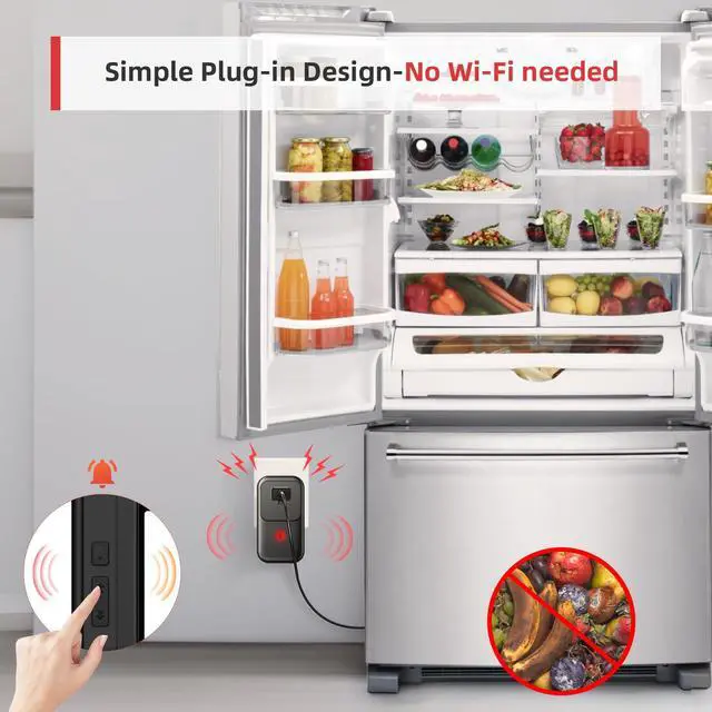 Alt view image 7 of 7 - Power Outage Alarm Frezzer Power Failure Alarm | with 110dB Adjustable LED Indicator 12H Alert Power Out Detector Alert for Refrigerator, Sump Pumps