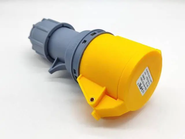 Alt view image 3 of 5 - CEE Industrial Socket Connector, IEC60309 3pin 32A Female Industrial Connector Socket 110V-130V 50/60Hz 2P+E 4h 2P+E Waterproof IP44