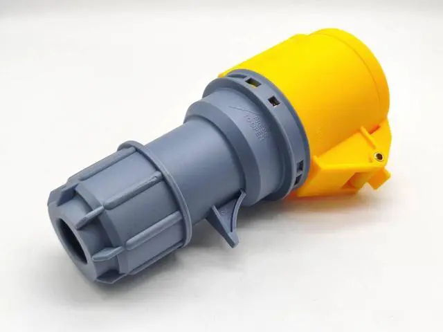 Alt view image 4 of 5 - CEE Industrial Socket Connector, IEC60309 3pin 32A Female Industrial Connector Socket 110V-130V 50/60Hz 2P+E 4h 2P+E Waterproof IP44