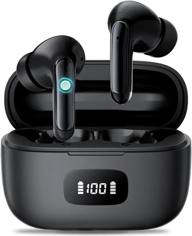 Main image of Earbuds, Wireless Earbuds, Headphones 56H IPX7 ENC Bass for iOS/Android | Featherlight Comfort, Ultra-light 4.1g ergonomic design provides all-day pressure-free wear
