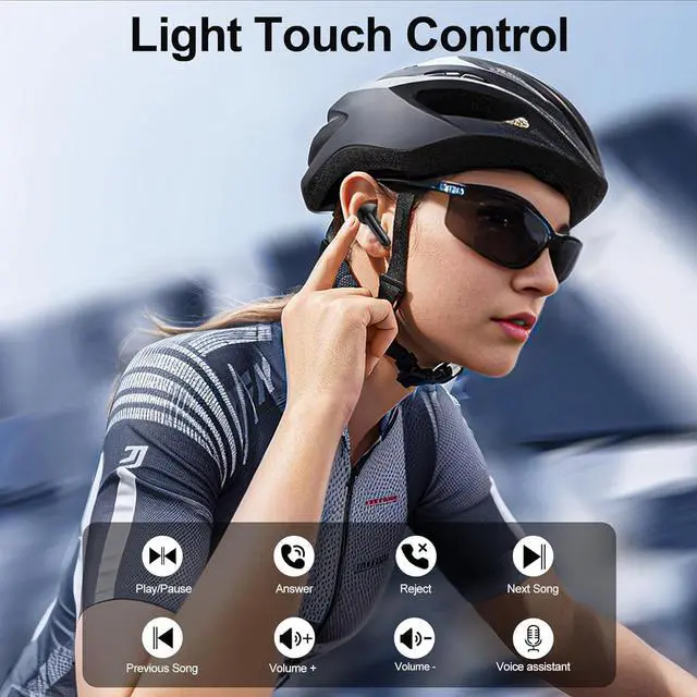 Alt view image 2 of 7 - Earbuds, Wireless Earbuds, Headphones 56H IPX7 ENC Bass for iOS/Android | Featherlight Comfort, Ultra-light 4.1g ergonomic design provides all-day pressure-free wear