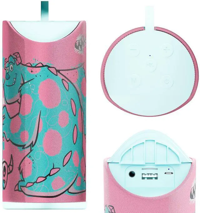 Main image of Disney/Pixars Monsters, Inc Bluetooth Speaker| Mike and Sulley Splashproof Wireless Speaker with 3 Hrs Playtime/SD Slot/FM Radio - Monsters, Inc Gifts for Women, Men and All Fans