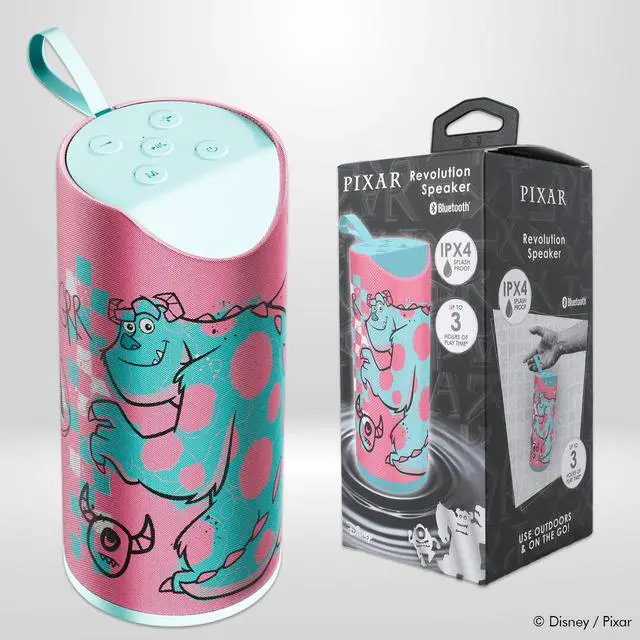 Alt view image 7 of 7 - Disney/Pixars Monsters, Inc Bluetooth Speaker| Mike and Sulley Splashproof Wireless Speaker with 3 Hrs Playtime/SD Slot/FM Radio - Monsters, Inc Gifts for Women, Men and All Fans