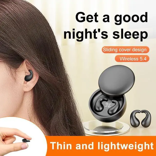 Alt view image 4 of 6 - Mini Invisible Earbuds Bluetooth 5.4,Sleep Earbuds for Side Sleepers, Mini Noise Blocking Sleep Earphones,Sleep Friendly Side Sleeping Earphones, for Work (Khaki)
