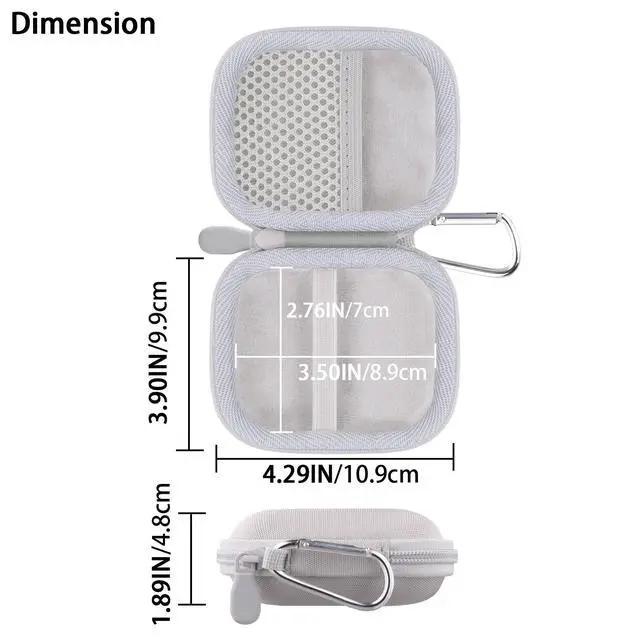 Alt view image 6 of 6 - Hard Travel Case for Anker Soundcore Work Portable AI Voice Recorder | Shockproof, Water Resistant, Impact-resistant, Protective Storage Box, Smooth Zipper, Portable Carrying Box, White Case