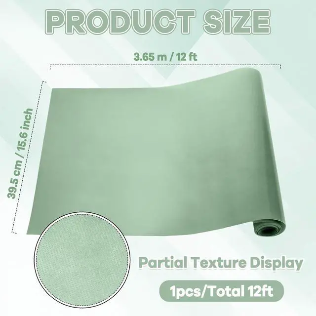 Alt view image 2 of 6 - Sage Green Bulletin Board Paper Roll Non-Woven Fabric Bulletin Board Background Reusable Waterproof Classroom Poster Fade Resistant Poster for Classroom Decor Wrapping Craft Supplies 15.6 in x 12 Ft