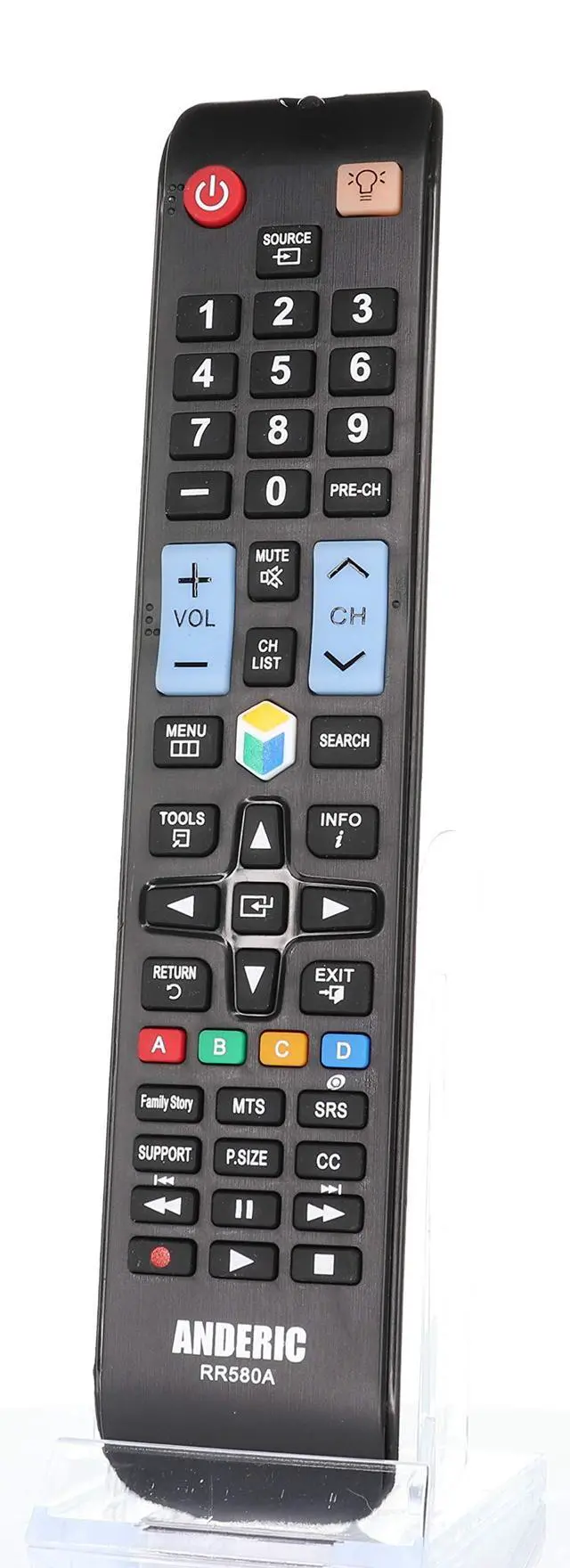 Alt view image 4 of 6 - Universal Replacement Remote Control Compatible with Samsung LCD LED HDTV | 3D and for Smart TVs - No Programming Needed - RR580A - Replacement Remote