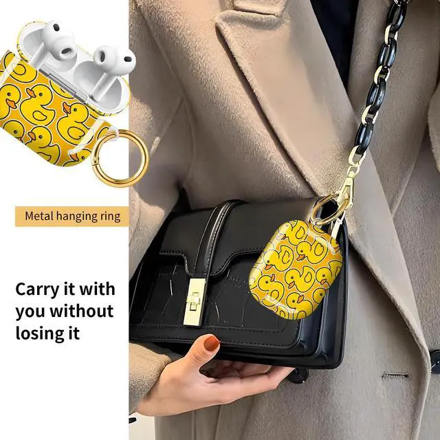 Alt view image 2 of 6 - Compatible with AirPod Pro 3 Case, Cute Hard TPU Protective Cover with Keychain, Shockproof Design Case for Women & Girls,Cute Yellow Ducks