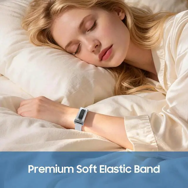 Alt view image 3 of 7 - Stretchy Band Compatible with Fitbit Air, Sport Loop Elastic Strap | Soft Stretchy Nylon Loop Band, Adjustable Replacement Strap, Breathable Wristband, Ultra-thin & Lightweight, for Women Men